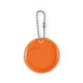 Portachiavi tondo riflettente arancione - personalizzabile con logo