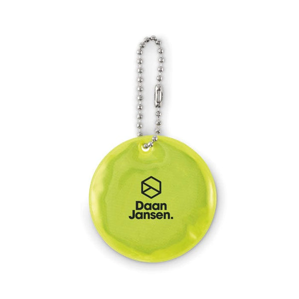 Portachiavi tondo riflettente - personalizzabile con logo