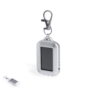 Portachiavi Torcia Eluxo color argento - personalizzabile con logo