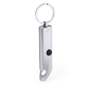 Portachiavi Torcia Kushing color argento - personalizzabile con logo