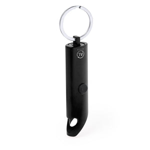 Portachiavi Torcia Kushing nero - personalizzabile con logo