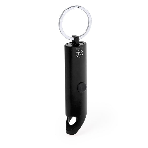 Portachiavi Torcia Kushing nero - personalizzabile con logo