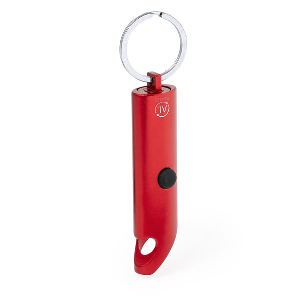 Portachiavi Torcia Kushing rosso - personalizzabile con logo