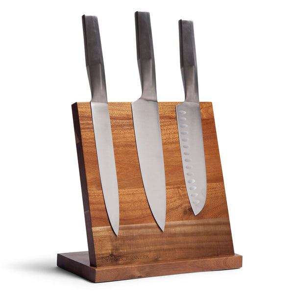 Blocco Portacoltelli Magnetico KAI Stonehenge - Legno Di Noce E Base Granito, Per 10 Coltelli - Foto 10