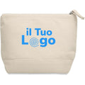Portacosmetici bicolore - personalizzabile con logo - beige
