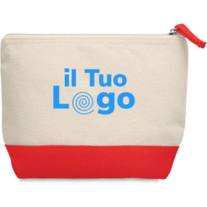 Portacosmetici bicolore - personalizzabile con logo - rosso