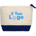 Portacosmetici bicolore - personalizzabile con logo - blu