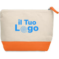 Portacosmetici bicolore - personalizzabile con logo - arancione