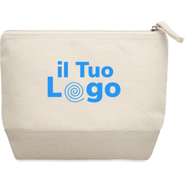 Portacosmetici bicolore - personalizzabile con logo - 