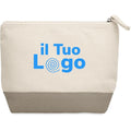 Portacosmetici bicolore - personalizzabile con logo - grigio