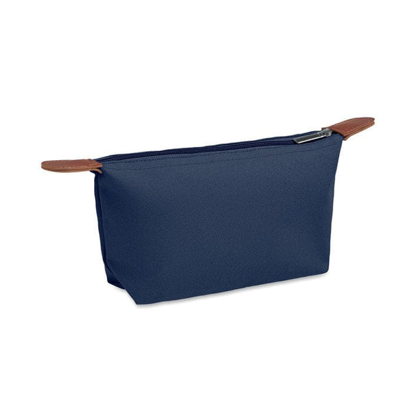 Portacosmetici in 600D RPET Blu - personalizzabile con logo