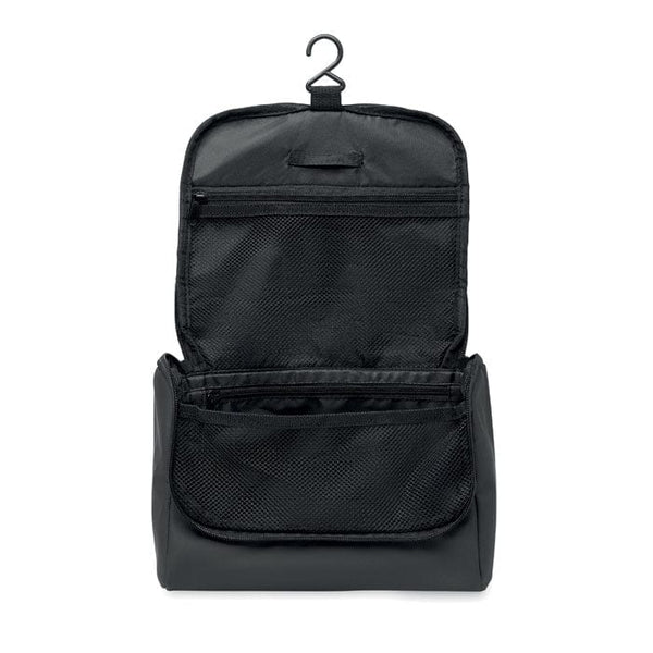 Portacosmetici in PU Nero - personalizzabile con logo