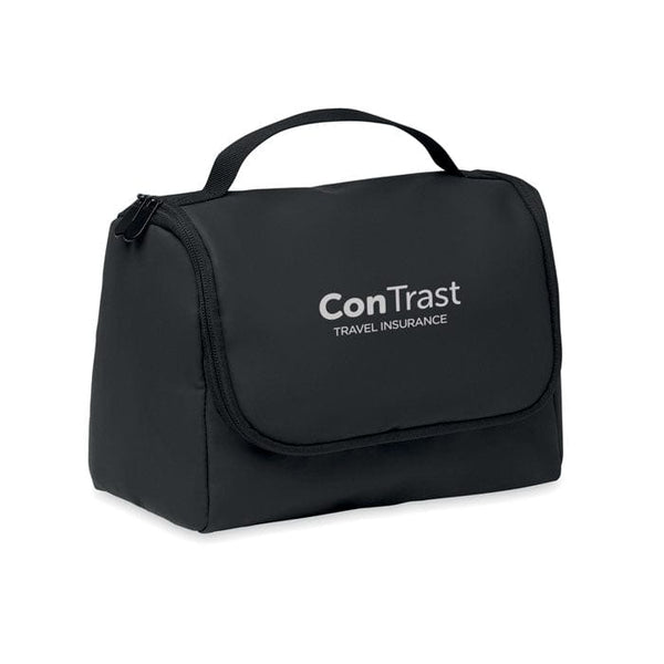 Portacosmetici in PU Nero - personalizzabile con logo