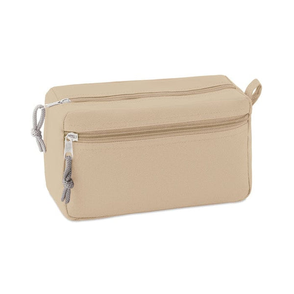 Portacosmetici PVC free beige - personalizzabile con logo