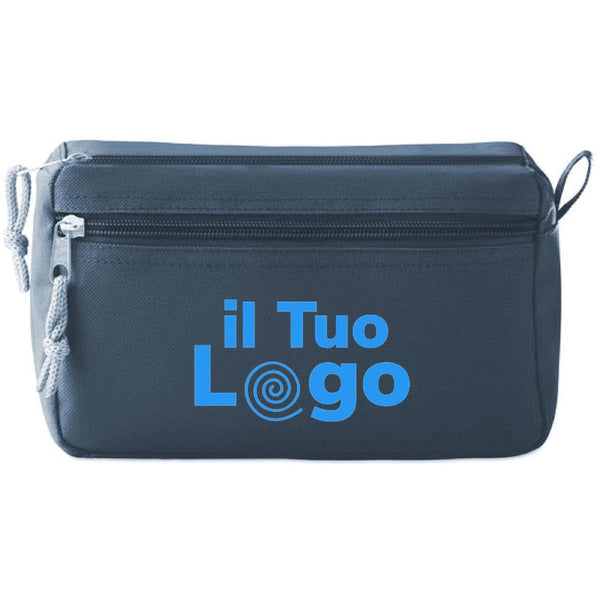 Portacosmetici PVC free - personalizzabile con logo - blu