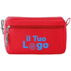 Portacosmetici PVC free - personalizzabile con logo - rosso