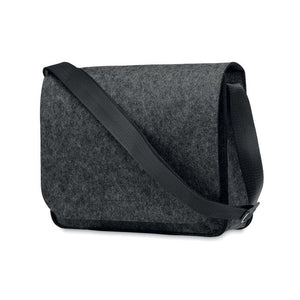 Borsa Portadocumenti in feltro grigio scuro - personalizzabile con logo