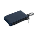 Portafoglio portachiavi in PU blu navy - personalizzabile con logo