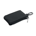 Portafoglio portachiavi in PU Nero - personalizzabile con logo