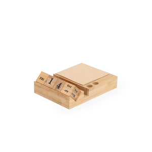 Portamemo Calendario Perpetuo Dex natural - personalizzabile con logo