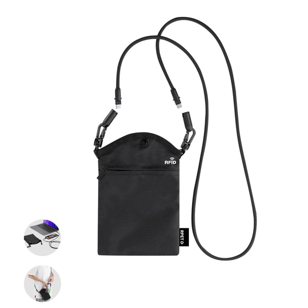 Portaoggetti Welinton nero - personalizzabile con logo