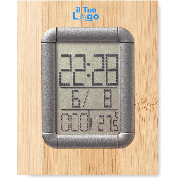 Portapenne in bamboo beige - personalizzabile con logo