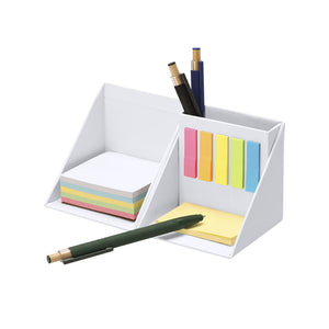 Portapenne Portamemo Trigris bianco - personalizzabile con logo