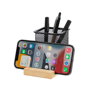 Portapenne Supporto Manish nero - personalizzabile con logo