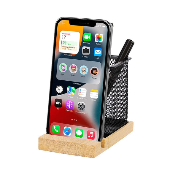 Portapenne Supporto Manish nero - personalizzabile con logo