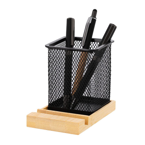 Portapenne Supporto Manish nero - personalizzabile con logo