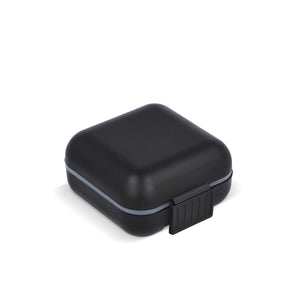 Portapillole compatto Nero - personalizzabile con logo