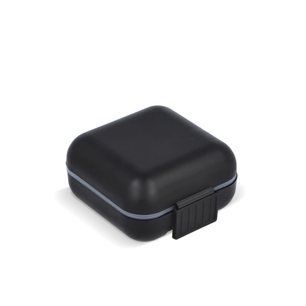 Portapillole compatto Nero - personalizzabile con logo