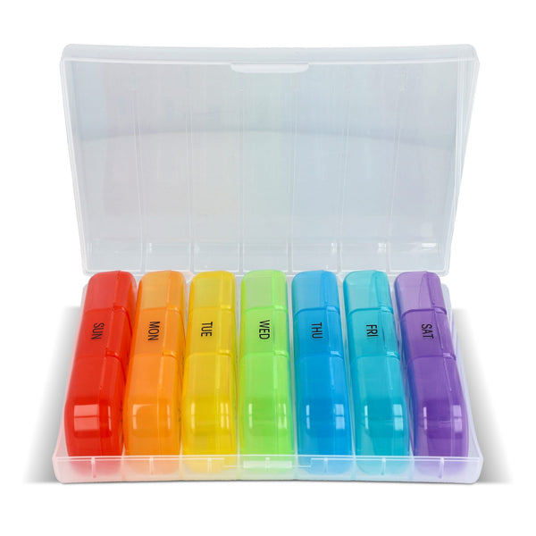 Portapillole da 7 giorni Joseph Fluo assortiti - personalizzabile con logo