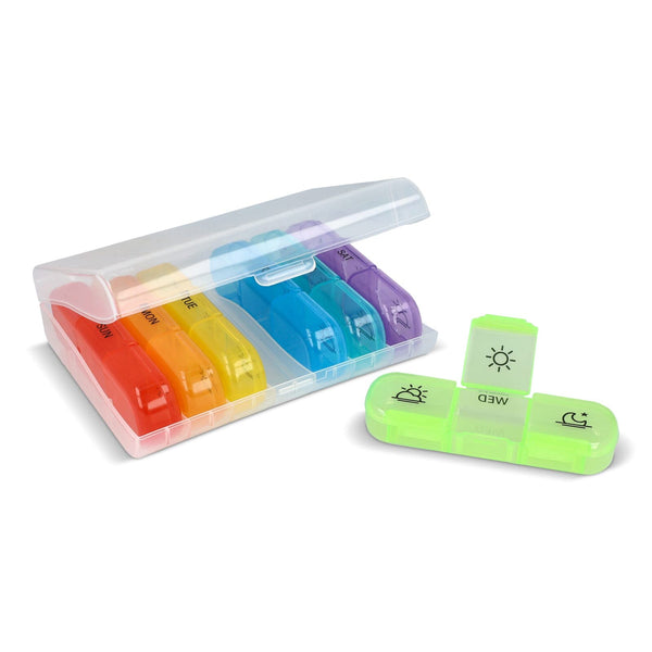 Portapillole da 7 giorni Joseph Fluo assortiti - personalizzabile con logo