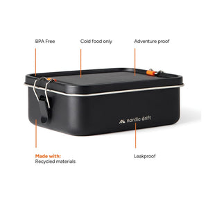 Portapranzo Adventure Nordic Drift Trail RCS 1200ML nero - personalizzabile con logo