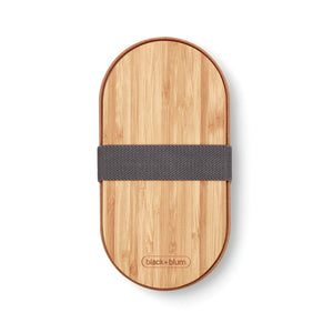 Portapranzo doppio Bento Black+Blum in acciaio grigio - personalizzabile con logo