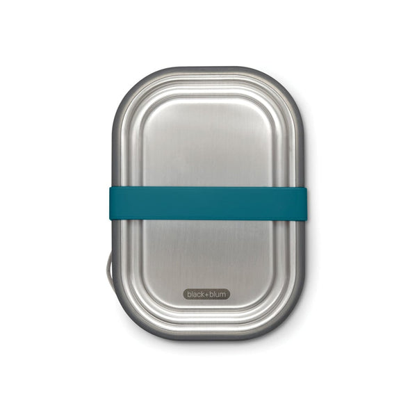 Portapranzo grande Black+Blum in acciaio azzurro - personalizzabile con logo