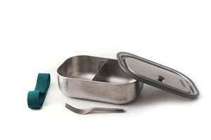 Portapranzo grande Black+Blum in acciaio azzurro - personalizzabile con logo