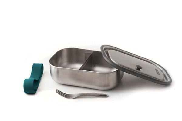 Portapranzo grande Black+Blum in acciaio azzurro - personalizzabile con logo