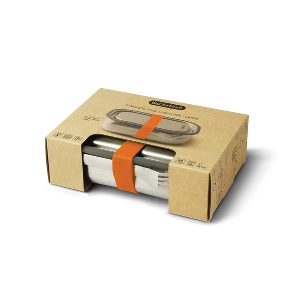 Portapranzo grande Black+Blum in acciaio - personalizzabile con logo