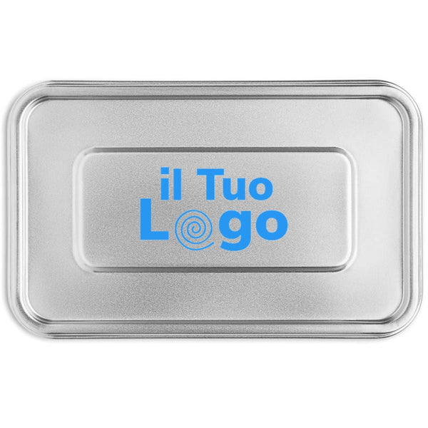 Portapranzo in acciaio inox Color argento - personalizzabile con logo