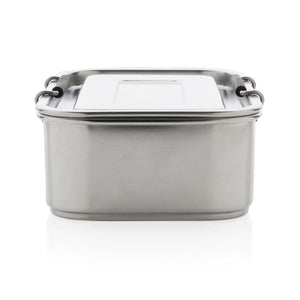 Portapranzo RCS a tenuta stagna in acciaio inox riciclato color argento - personalizzabile con logo