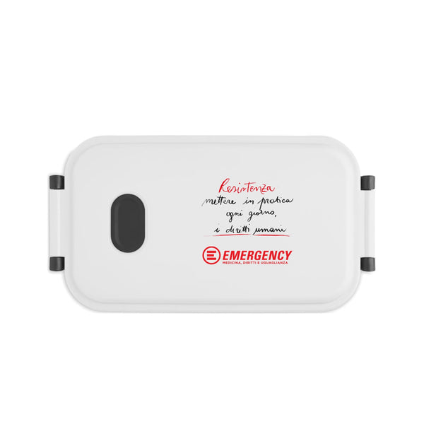 PORTAPRANZO RESISTENZA BIANCO EMERGENCY - personalizzabile con logo