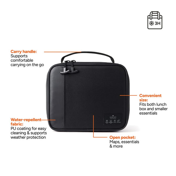 Portapranzo termico idrorepellente Nordic Drift Storm RCS nero - personalizzabile con logo