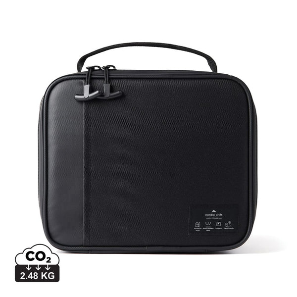 Portapranzo termico idrorepellente Nordic Drift Storm RCS nero - personalizzabile con logo