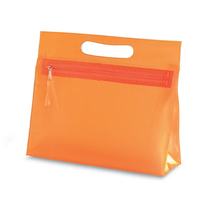 Portatrucchi arancione - personalizzabile con logo