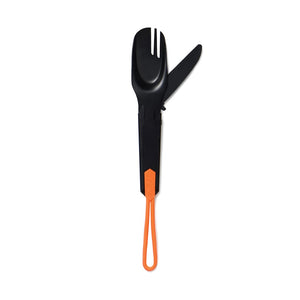 Posate outdoor Nordic Drift Trail 4 in 1 nero - personalizzabile con logo