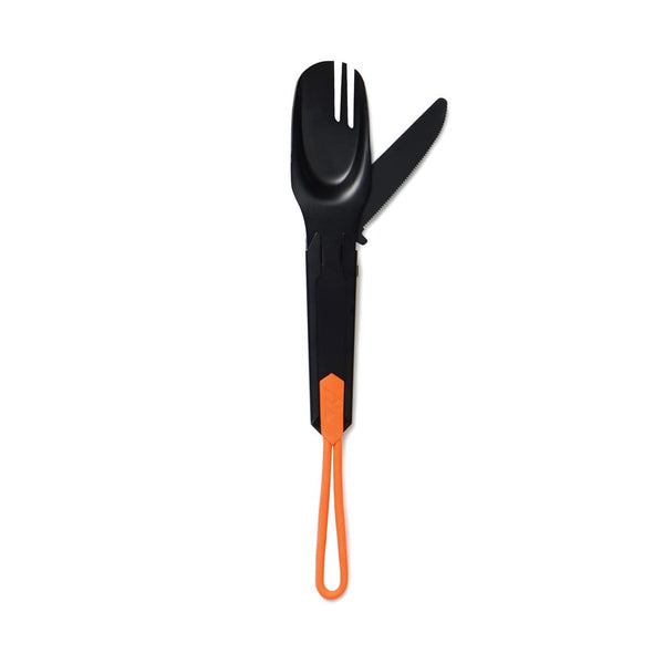 Posate outdoor Nordic Drift Trail 4 in 1 nero - personalizzabile con logo