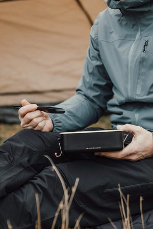Posate outdoor Nordic Drift Trail 4 in 1 nero - personalizzabile con logo