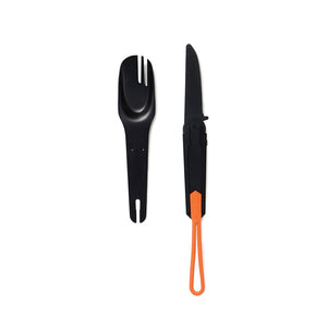 Posate outdoor Nordic Drift Trail 4 in 1 nero - personalizzabile con logo